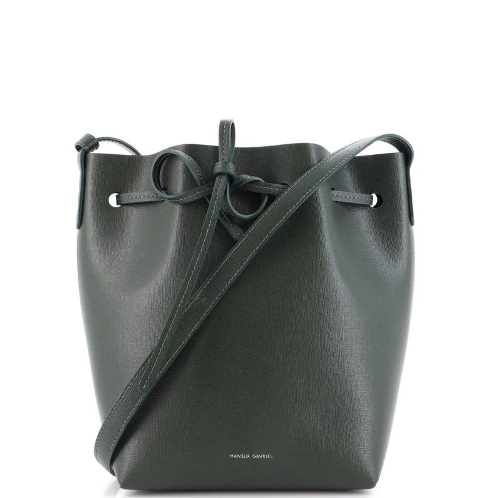 Mansur Gavriel Bucket Bag Leather Mini Green